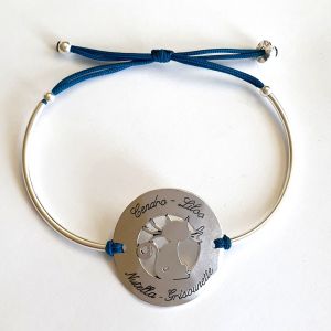 Bracelet rond bombé chat 34 mm