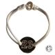 Bracelet  jeton 15 mm lettre ou nº au choix